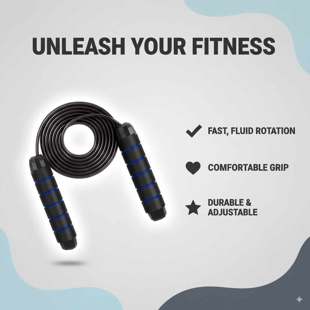 Skipping Rope for Fitness – Adjustable & Tangle-Free