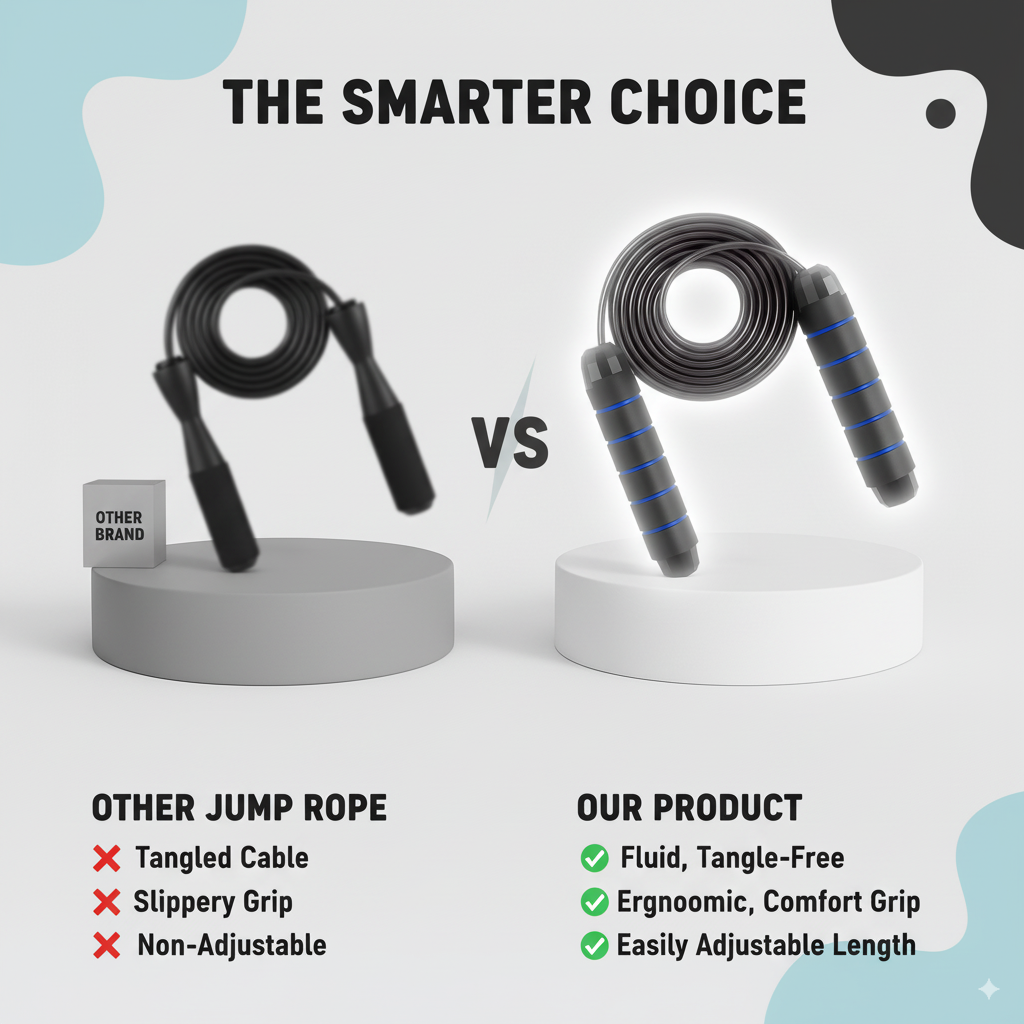Skipping Rope for Fitness – Adjustable & Tangle-Free